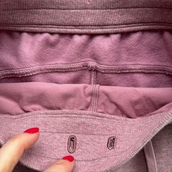 Lululemon Scuba High-Rise Jogger Sz Small Heathered Pink Taupe Fleece Sweatpants - Picture 7 of 14
